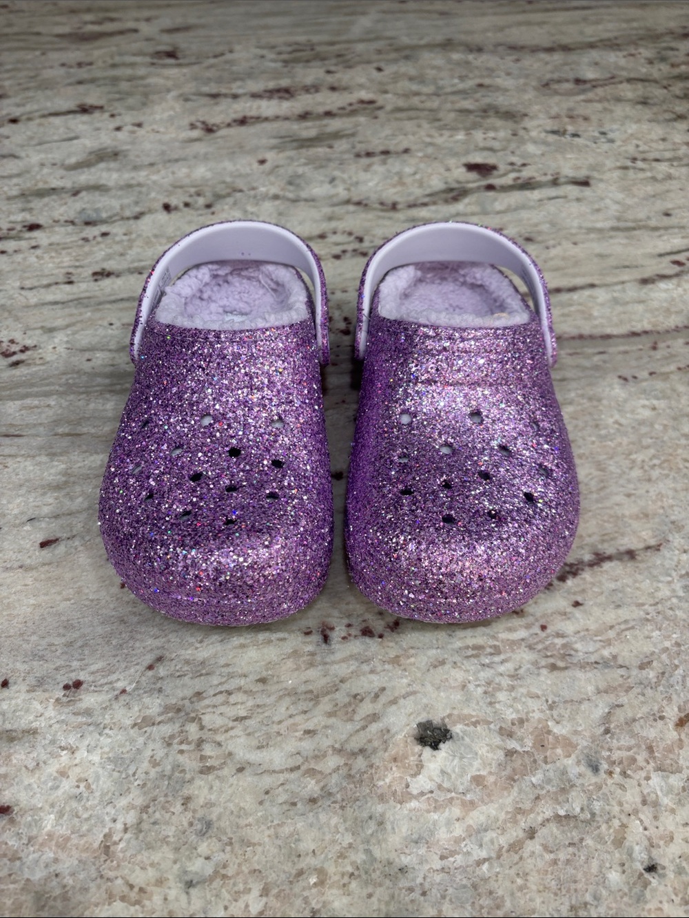 Crocs Fuzzy Glitter